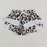 SS0585  baby girl clothes leopard print girl summer shorts