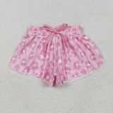SS0587   baby girl clothes pink leopard print girl summer shorts