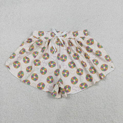 SS0680  adult clothes donut adult women mardi gras summer yoga shorts