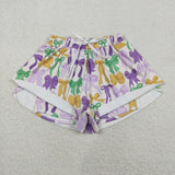 SS0681   adult clothes bows adult women mardi gras summer yoga shorts