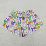 SS0681   adult clothes bows adult women mardi gras summer yoga shorts
