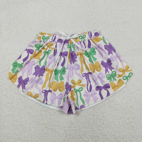 SS0681   adult clothes bows adult women mardi gras summer yoga shorts