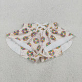 SS0683 baby girl clothes dount print girl mardi gras summer shorts