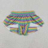 SS0685   baby girl clothes stripe print girl mardi gras yoga summer shorts