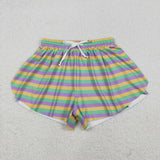SS0706  baby girl clothes stripe print girl mardi gras yoga summer shorts