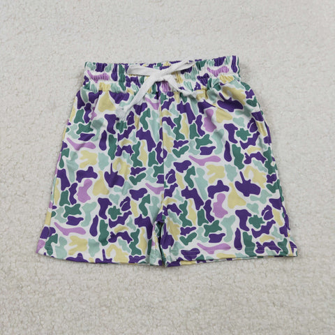 SS0734 baby boy clothes camo print boy mardi gras summer shorts