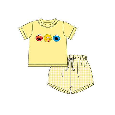 Order Deadline:22th Apr. Split order baby boy clothes cartoon boy summer shorts set