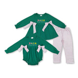 RTS kids matching clothing embroidery lucky print clothing girl St. Patrick clothing-2025.12.18
