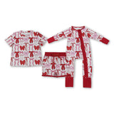 RTS kids matching clothing bows print clothing girl spring clothing-2025.1.6