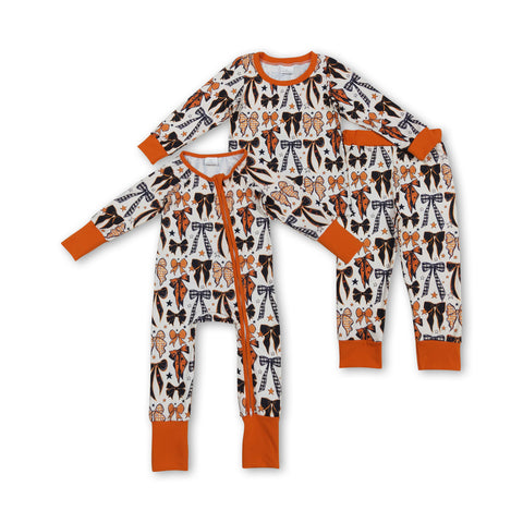 RTS kids matching clothing bows print clothing girl halloween winter clothing-2025.8.16