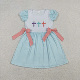 RTS kids matching clothing  embroidery cross print clothing baby easter clothing-2025.11.11