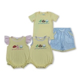 RTS Matching kids clothing embroidery cartoon print clothing baby summer clothing-2026.5.14