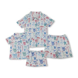 RTS toddler clothes matching bows print clothing  mommy kids 4th of July clothes-2025.11.11
