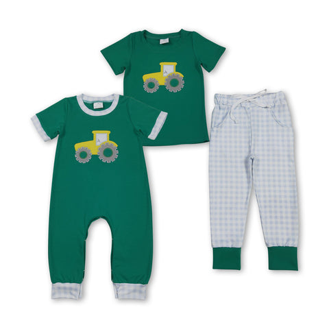 RTS kids matching clothing embroidery truck print clothing boy spring clothing-2025.12.3