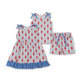 RTS kids matching clothing crayfish print clothing baby girl summer clothing-2026.1.6