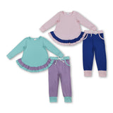 RTS kids matching clothing  solid color print clothing girl fall winter clothing-2025.9.17