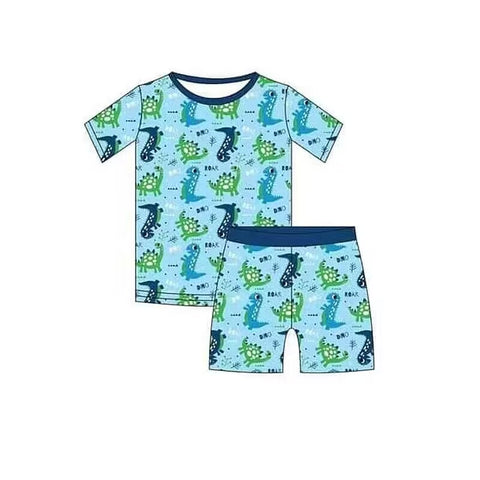 Order Deadline:5th Apr. Split order baby boy clothes dinosaur boy summer set