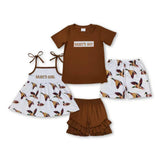 RTS Matching kids clothing embroidery mallard print clothing baby summer clothing-2026.4.20