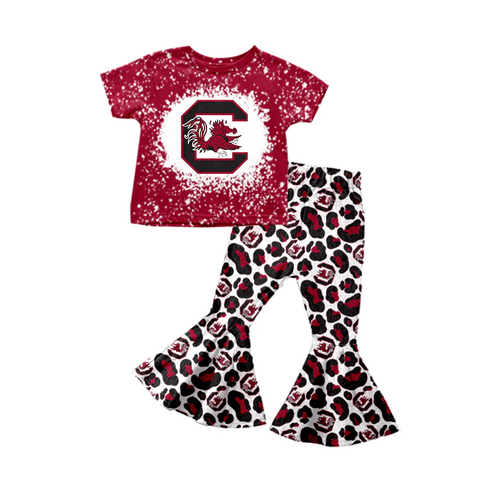 Order Deadline:2nd Dec. Split order baby girl clothes state girl bell bottoms pants set