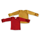 RTS toddler clothes matching clothing solid color top kids winter clothing-2025.9.8