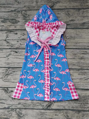 Order Deadline:29th Apr. Split order baby girl clothes flamingo girl summer dress