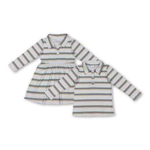 RTS kids matching clothing stripe print clothing baby mardi gras clothing-2025.10.29