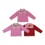 RTS toddler clothes matching clothing baby heart print top girl valentine winter t-shirt-2025.12.26