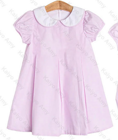 Custom order MOQ 3pcs each design toddler clothes girl pink summer dress