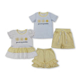 RTS Matching clothes toddler clothes sunshine print set baby summer clothing-2026.4.7