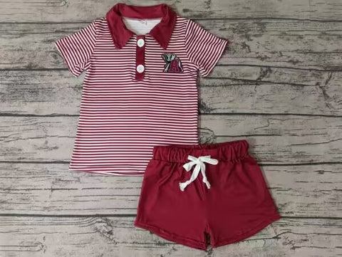 Order Deadline:27th Apr. Split order baby boy clothes state boy summer shorts set