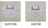 RTS kids matching clothing embroidery cross print clothing girl easter clothing-2025.11.15