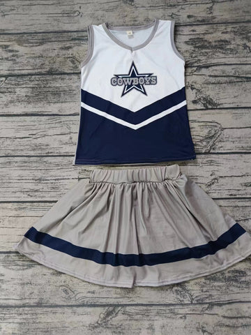 Custom order MOQ:3pcs each design state cheerleading uniforms girl summer skir set 4