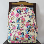 Blue cartoon dog floral girl backpack