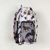 ba0124 Boy horses print backpack