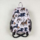 ba0124 Boy horses print backpack