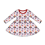 Order Deadline: 21th Nov. Split order baby girl clothes president girl winter dress