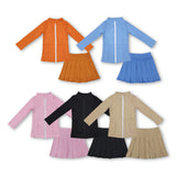 RTS toddler clothes matching clothing solid color skirt  kids skirt yoga clothing-2025.10.17