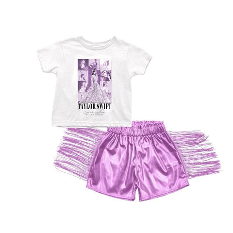 Order Deadline:5th Apr. Split order baby girl clothes 1989 singer girl summer shorts set  1