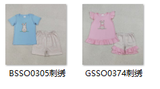 RTS Matching clothes toddler clothes embroidery bunny  print set baby easter summer clothing-2026.3.19