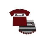 Order Deadline:26th Apr. Split order baby boy clothes state boy summer shorts set 2