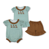 RTS kids matching clothing embroidery hunting print clothing girl summer clothing-2025.1.6