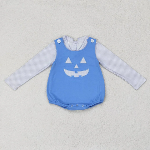 LR1172   baby clothes embroidery ghost boy halloween bubble set