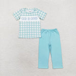 BSPO0463  baby boy clothes god is good boy fall sets