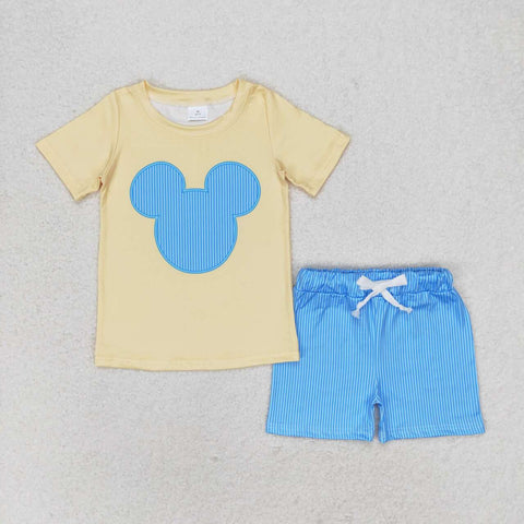 BSSO0875  3-6M to 7-8T baby boy clothes cartoon mouse toddler boy summer outfits