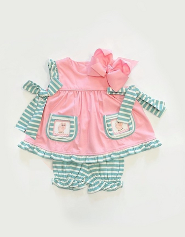 Order Deadline:23th June Split order baby girl clothes pig girl summer shorts set