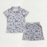 RTS Matching clothes toddler clothes camo print set boys summer clothing-2026.3.26