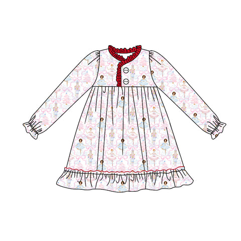 Order Deadline:2nd Aug. Split order baby girl clothes ballet girl winter dress