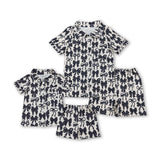 RTS toddler clothes matching black bows clothing  mama kids clothes-2025.7.24