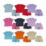 RTS Matching Adult clothes solid color print clothing mommy summer clothes-2026.4.11