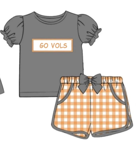 Order Deadline:10th May. Split order baby girl clothes state girl summer shorts set